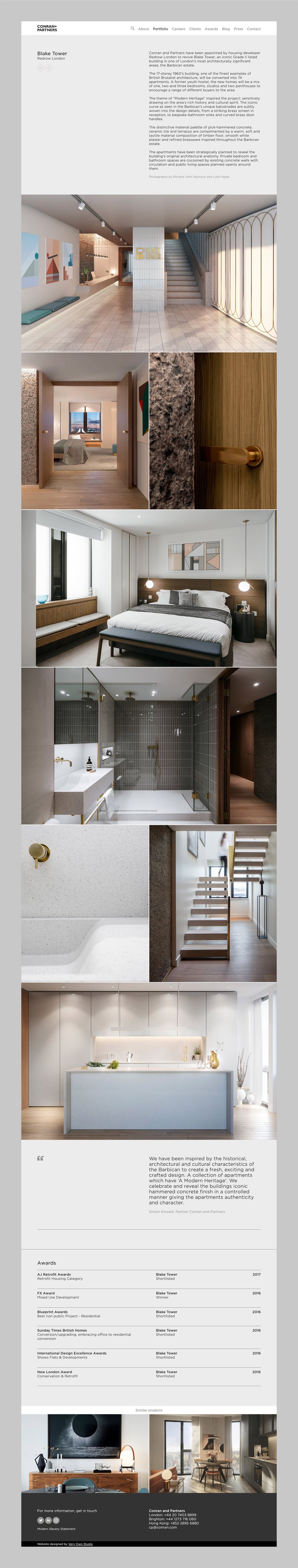 Very Own Studio Conran And Partners Website Project Full Depth 2100X11042Px